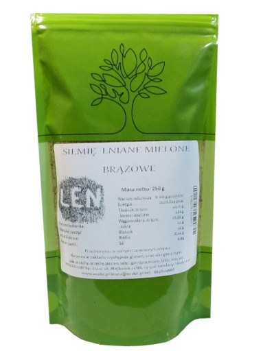 Ľanové semienko mleté, ľan mletý 100% 250g ECOBI