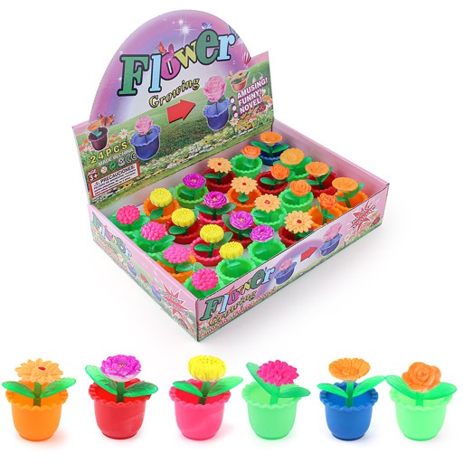 3x MAGICKÝ KVET PASTÚCI VO VODE KVETINÁČ SENSORY PLAY RASTLINA