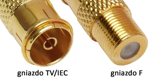 RF TV/gn-F/gn HQ GOLD 75Ohm anténny adaptér