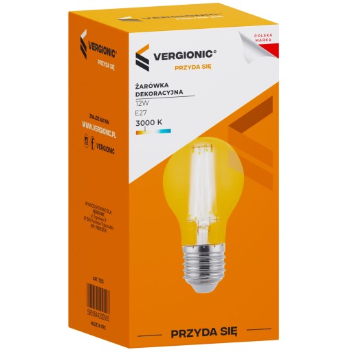 DEKORATÍVNA LED ŽIAROVKA E27 FILAMENT 12W 3000K RETRO