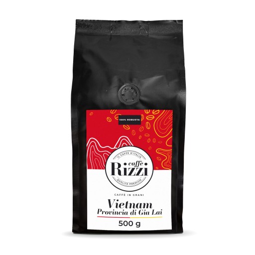 ČERSTVO PRAŽENÉ kávové zrná Vietnam ROBUSTA Rizzi Vietnam di Gia Lai 0,5kg