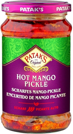 Nakladané pikantné indické mango horké 283g PATAKS