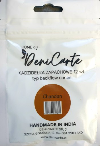 BACKFLOW INDICKÉ KUŽEĽOVÉ VONNÉ TYČINKY CHANDAN 12 ks, PRÍRODNÉ