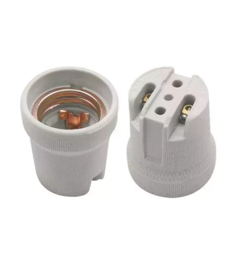 Keramický držiak lampy KANLUX HLDR 4A veľký závit E27 pre sivú žiarovku