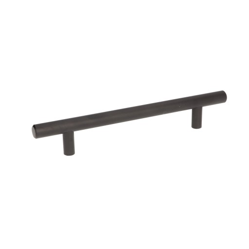Moderná nábytková úchytka na kuchynské linky, kovové čierne zábradlie 128mm