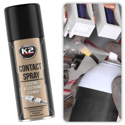 Sprej na čistenie drôtov a kontaktov elektrických častí K2 KONTAKT 400ml