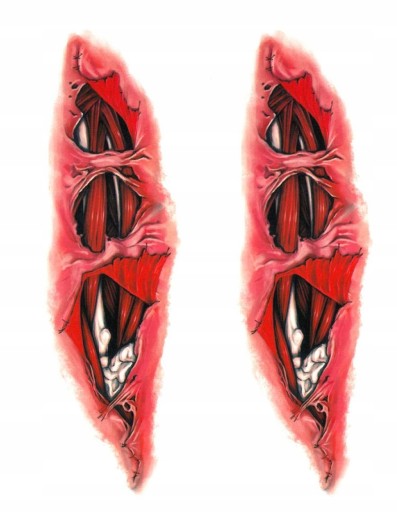 Umývateľné HALLOWEENSKÉ TETOVANIE VODOU RÔZNE VZORKY