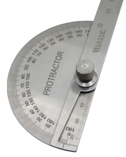 uhlomer s pravítkom, miera uhla 180' 100 mm