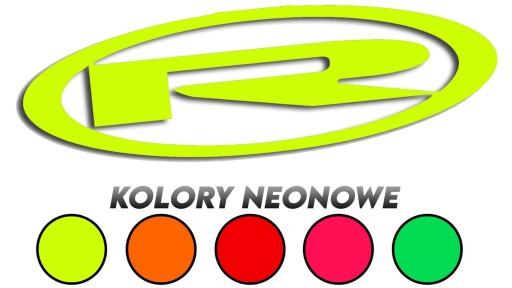 Vysekaná nálepka s logom RIEJU v neónových farbách