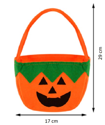 Halloweenske kostýmy z tekvice v taške