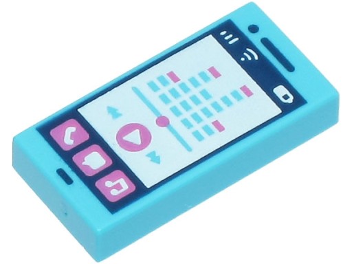LEGO 3069bpb0854 1x2 DLAŽDIČKOVÝ SMARTPHONE TELEFÓN (1g)