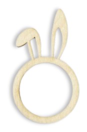 MINI DREVENÝ PRSTEŇ HÁČIK NA BRÚSKY Prsteň na obrúsky ZAJAK ZAJÍC 3KS