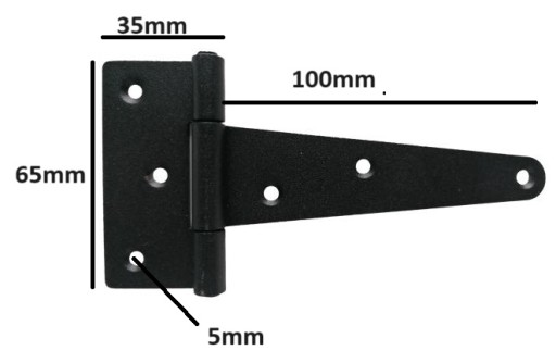 Stavebný záves altánku šikmý 100mm, lakovaný na čierno