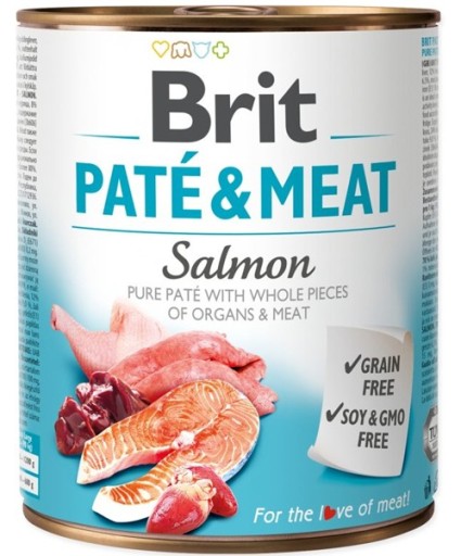 BRIT Paté & Meat Losos 800 g