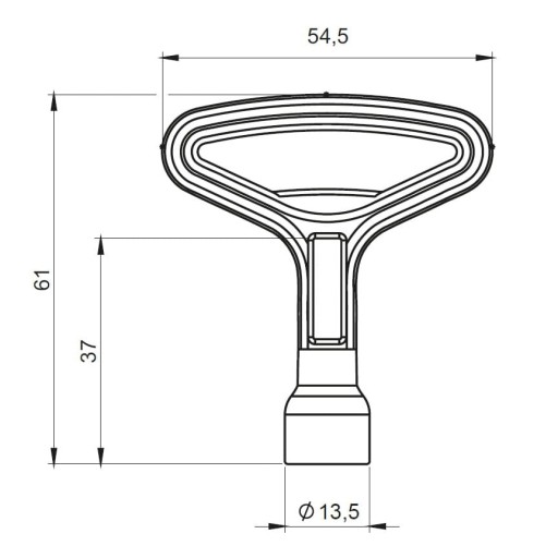 Kľúčový trojuholníkový visiaci zámok elektrickej skrinky B