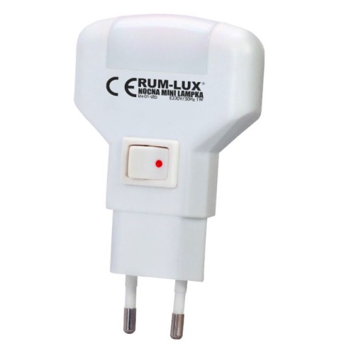 MINI LED NOČNÁ LAMPA DO ZÁSUVKY S 1W VYPÍNAČOM