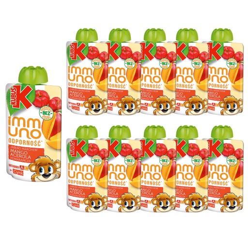 Kubuś Immuno Apple Mango Mrkvová pena 100g 10 ks