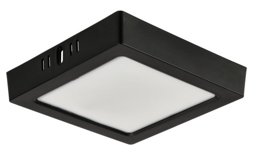 LED stropné svietidlo prisadené na povrch 12W 1200lm 4000K čierny štvorec