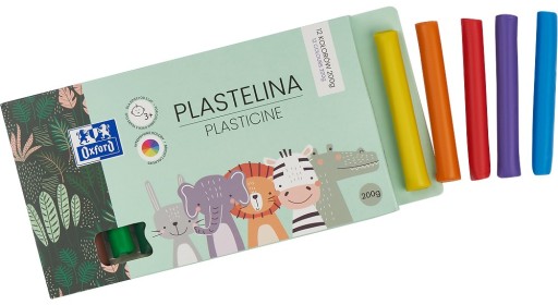 Školská plastelína pre deti OXFORD 12 farieb - sada 2 kusov
