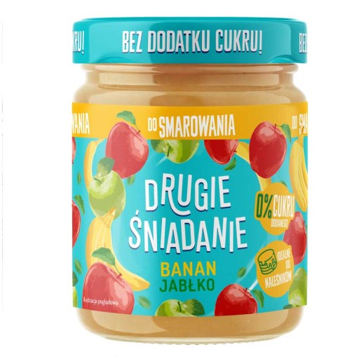DRUHÉ RAŇAJKY bez cukru NÁTERKA KRÉMOVÝ DŽEM dezert JABLKO BANÁN 270G