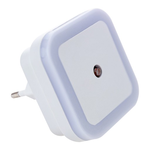 KONTAKTNÁ LED NOČNÁ LAMPA KONTAKT SAFE SQUARE + SNÍMAČ SÚMRAK 1W