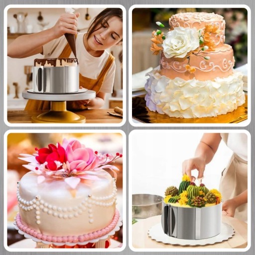 NASTAVITEĽNÝ TORTOVÝ PRSTEŇ 16-30cm CAKE RAIN Nastaviteľný oceľový lem FORM