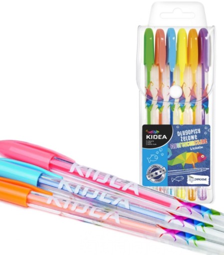 KIDEA FLUORESCENTNÉ GÉLOVÉ PERÁ 6 FARIEB