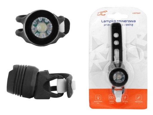 LED PREDNÁ BICYKLE LAMPA 1W S ČIERNYM PÁSKOM