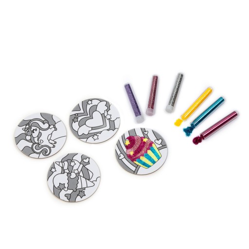 Kreatívna sada KIDEA GLITTER MUG PADS UNICORNS