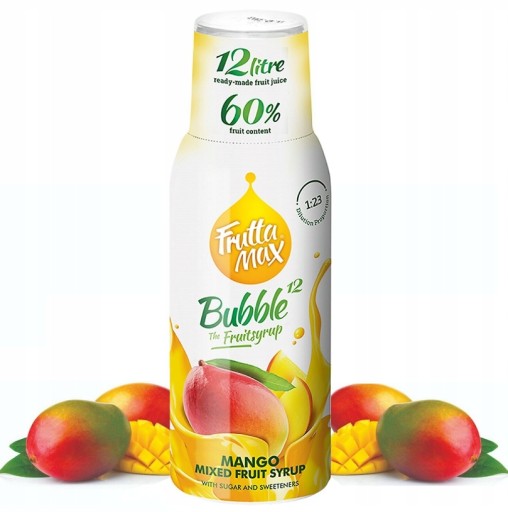 Fruttamax Mango Light sirup 500 ml do sódy BEZ CUKRU na 12 litrov vody