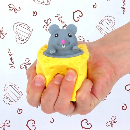 MOCHI SQUISHY SYROVÁ MYŠ GNIOTEK ANTISTRESOVÁ MYŠ