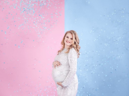 MODRÁ KONFETTIOVÁ STRÚĽKA PRE ROČNÉHO CHLAPCA GENDER REVEAL 60 CM