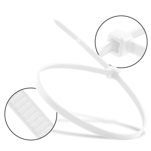 100x káblové zväzky káblové zipsy 1,8 x 100 mm silné UV káblové zväzky