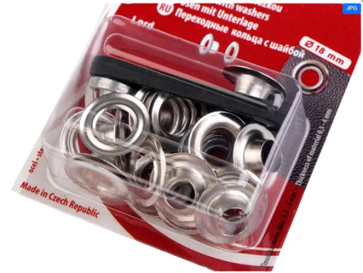 8 mm kožené očká s mini niklovým lisom