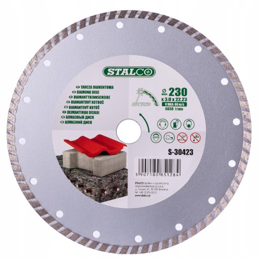DIAMANTOVÝ KOTOUČ NA REZANIE KAMEŇA, BETÓNU, DUTÝCH TEHEL, SUCHÝ 125MM