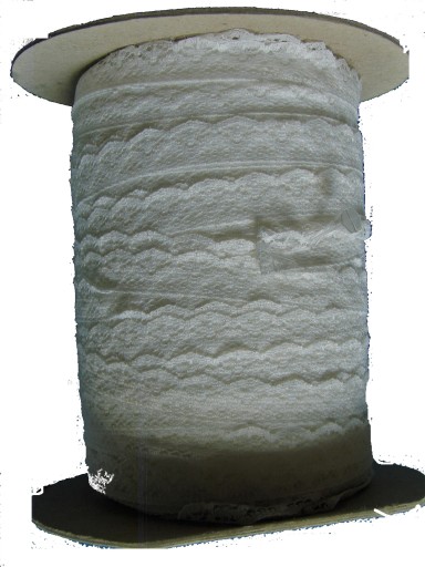 ČIPKA 100% polyester krémová, šírka 1,2 cm/1 m