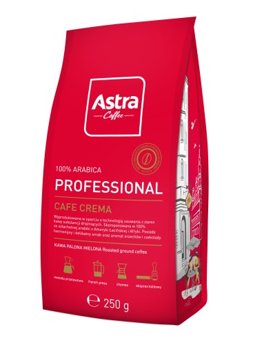 ASTRA Profesionálna mletá káva Cafe Crema 250g
