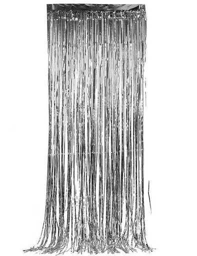 STRIEBORNÝ metalizovaný záves 90x250cm záves