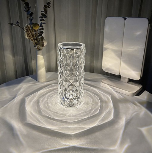 Crystal Rose LED Diamond Touch nočná lampa + RGB diaľkové ovládanie