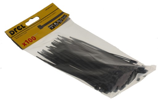 KABELOVÉ VIAZAČKY ZIPS ČIERNA 3,6 x 150mm