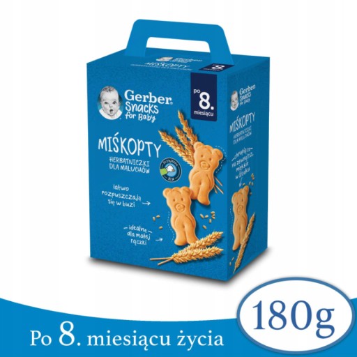 Miśkopty sušienky pre deti Vitamíny 8 m+ Gerber Nestlé 180 g