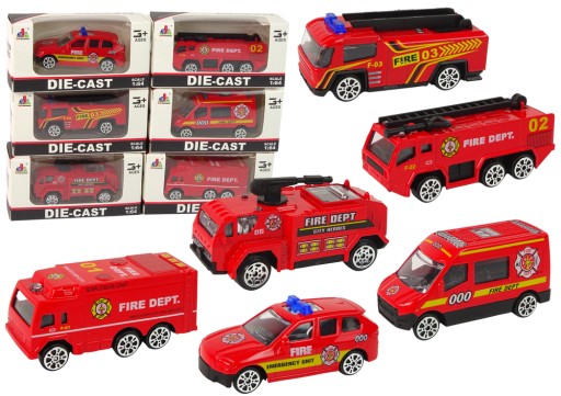 Auto Hasiči Hasičské auto Pružinový záves 1:64