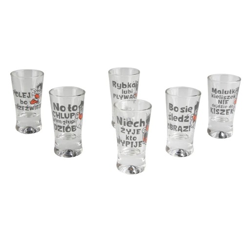 POHÁRKY NA VODKU Humor Toasty 25ml Sada 6 ks