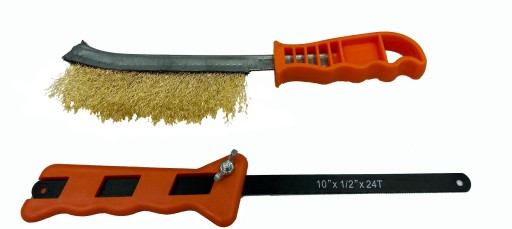 Oceľová drôtená kefa - mosadzná pílka 10''x1/2''x24T ISMA