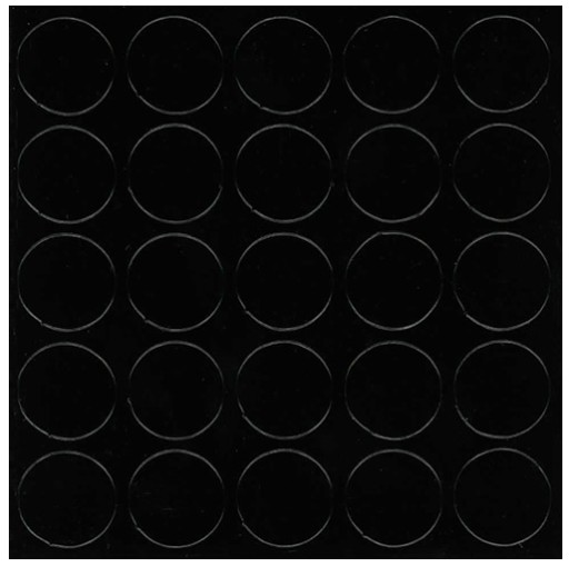 Čiapka samolepiaca 14mm lesklá čierna F551 25ks