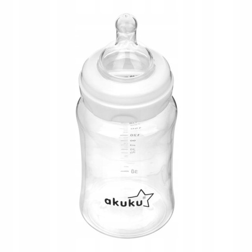 AKUKU ŠIROKÉ ANTIKOLICKÉ FĽAŠE, cumlík 240ml 0m