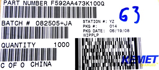 RIFA Ceramic 47nF 0,047uf 10% 100V DC 10ks.
