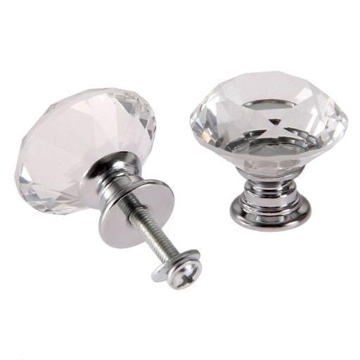 Nábytkový gombík CRYSTAL, briliant, 30 mm