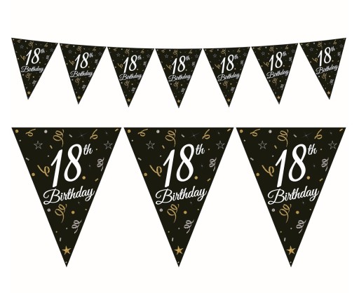 Jednorazové papierové poháre 18 BIRTHDAY čierne narodeniny 6 ks
