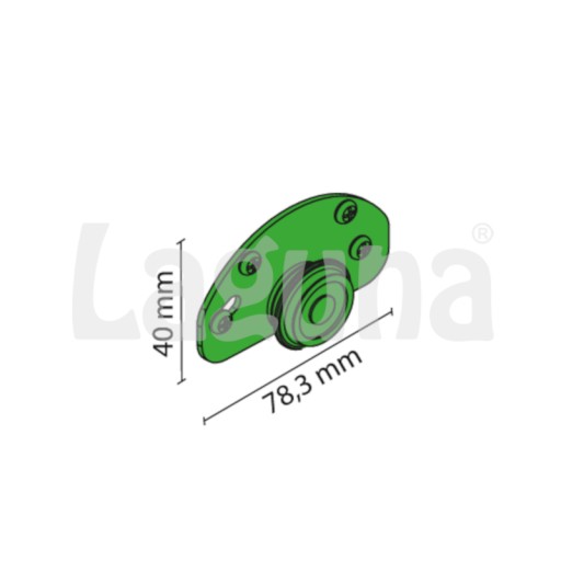 Spodné kovanie na vozík FAST-50-R LAGUNA